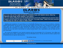 Tablet Screenshot of ikarosrestaurant.com